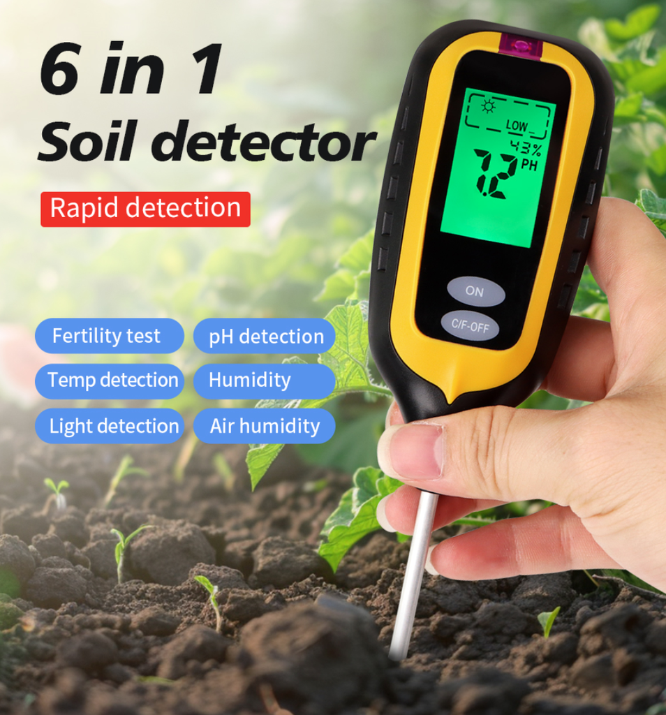 Digital 6-in-1 Soil Detector