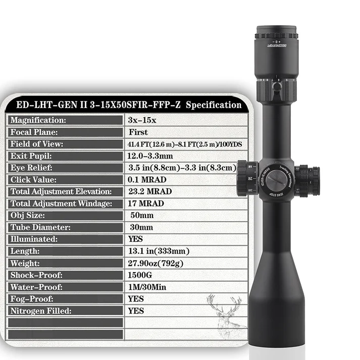 ED-LHT GEN2 3-15X50SFIR FFP-MRAD-Z