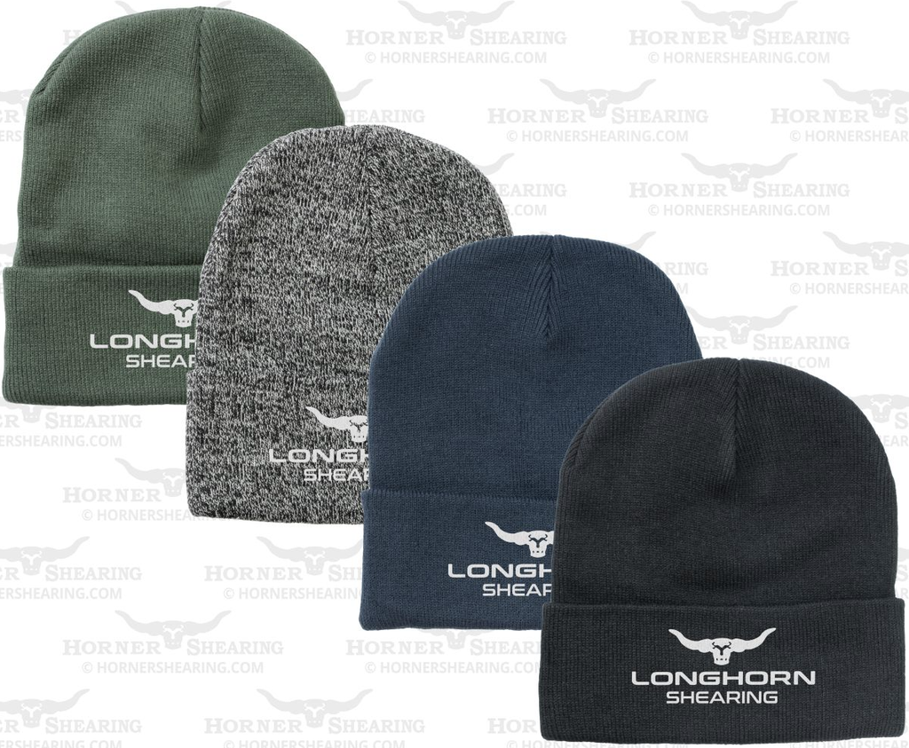 [H39-103] Longhorn Shearing Beanie Hat (Navy)