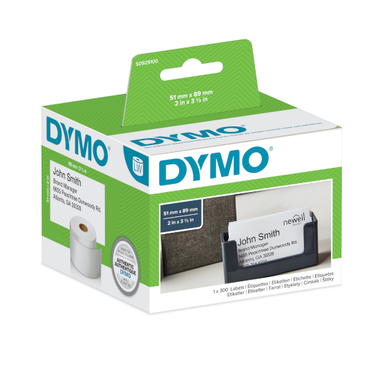 [S0929100] DYMO nafnspjöld 51 x 89 mm